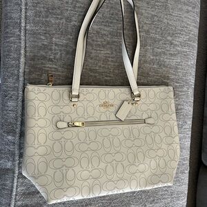 Coach off white Tote!